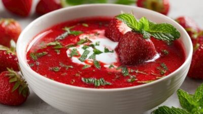 Soğuk Çilek Çorbası