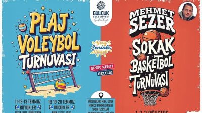 Spor kenti Gölcük’te yaz turnuvaları başlıyor