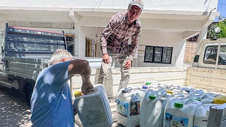 Yenişehir Belediyesinden çiftçiye organik gübre dayanağı