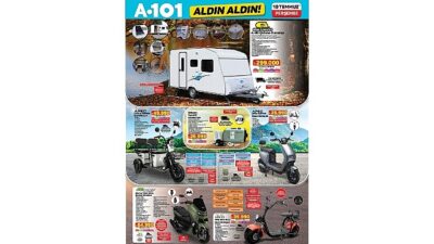 A101 10 Temmuz Prestijiyle Moped, Karavan ve Teknolojik Eserleri Tüketicilere Sunuyor