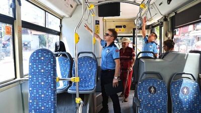 Büyükşehir takımları halk otobüslerinde klima kontrollerini sürdürüyor