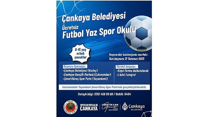 Çankaya Belediyesi’nden Fiyatsız Yaz Spor Okulları