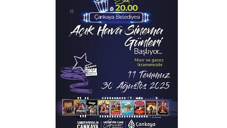 Çankaya’da “Açık Hava Sinema Günleri” başlıyor