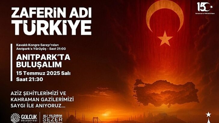 Gölcük 15 Temmuz’da Anıtpark’ta Tek Yürek Olacak