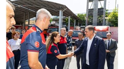 Lider Tugay’dan ateş savaşçılarına teşekkür ziyareti