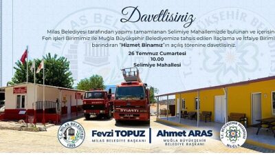 Milas Belediyesi Tarafından Üretimi Tamamlanan Hizmet Binası Merasimle Açılıyor