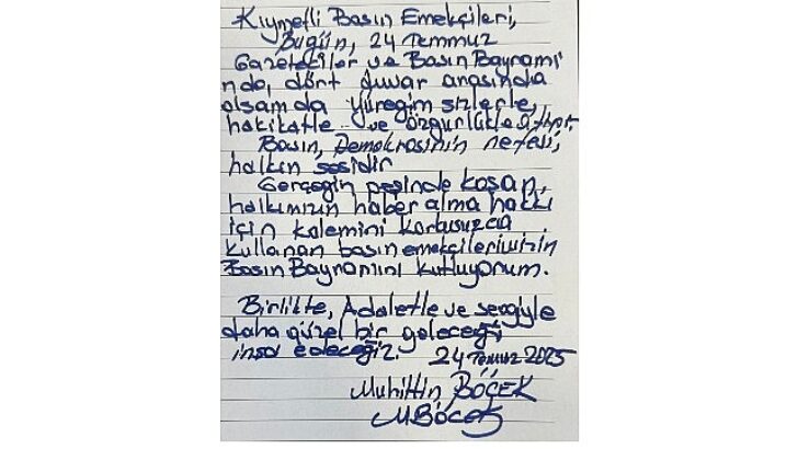 Muhittin Böcek basın işçilerini unutmadı