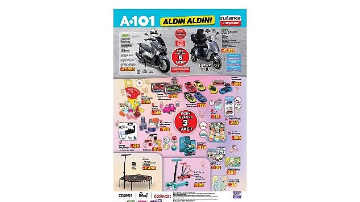 A101’de 21 Ağustos’ta Mobilite, Elektronik ve Mesken Eserleri Satışta