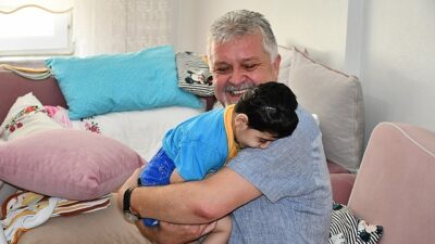 Başkan Gerenli’den minik Poyraz’a moral ziyareti