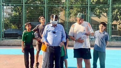 Basketbol alanları liselilerin dizaynlarıyla güzelleşiyor