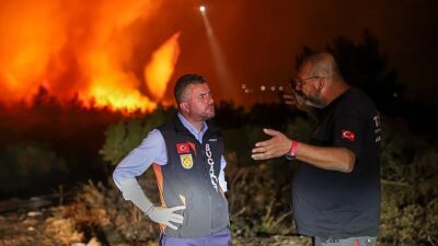 Buca tüm gece alevlerle çaba etti