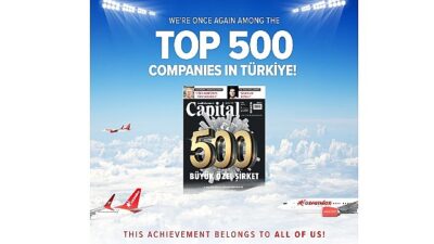 Corendon Airlines, “Capital 500” listesinde yükselmeye devam ediyor