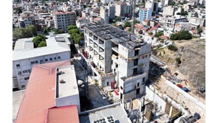 Eşrefpaşa Hastanesi inşaatı beşinci kata ulaştı