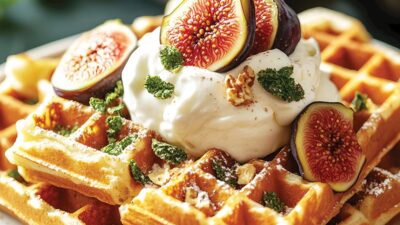 İncirli Ve Dondurmalı Waffle Tarifi