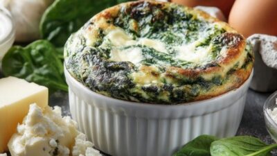 Ispanaklı Peynirli Sufle Tarifi