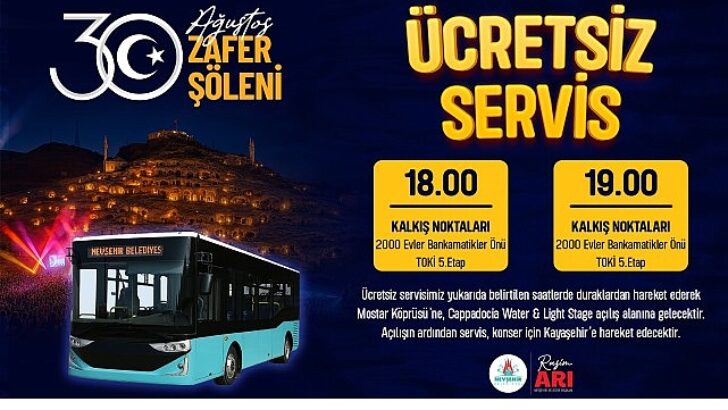 Nevşehir Belediyesi Tarafından Servis Hizmeti Verilecek