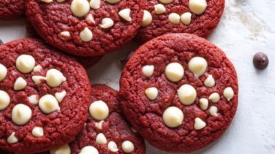 Red Velvet Chocolate Chip Cookies Tarifi