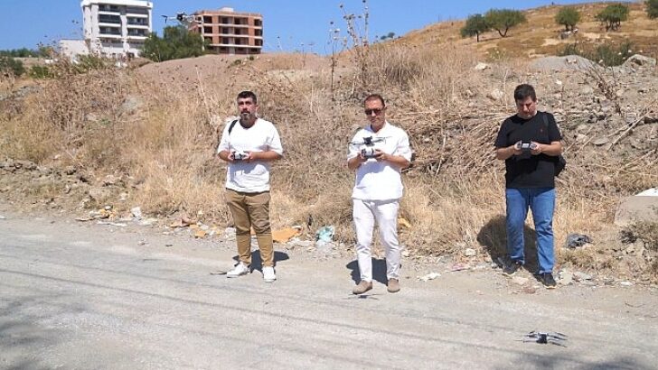 Seferihisar Belediyesi’nden drone dayanaklı kaçak hafriyat kontrolü