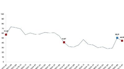 Tarım eserleri üretici fiyat endeksi (Tarım-ÜFE) yıllık yüzde 44,32 arttı, aylık yüzde 5,66 azaldı