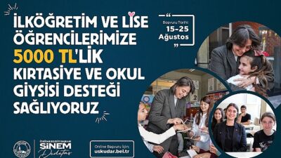 Üsküdar Belediyesi’nden öğrencilere 5 bin lira takviye