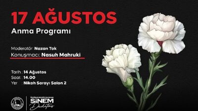 Üsküdar’da “17 Ağustos Anma Programı” Düzenlenecek