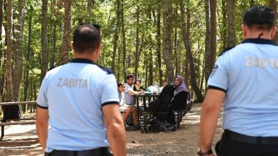 Zabıta grupları orman yangınlarını önlemek için kontrolde