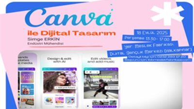 Dijital Gençlik Merkezi’nde “Canva” eğitimi başlıyor
