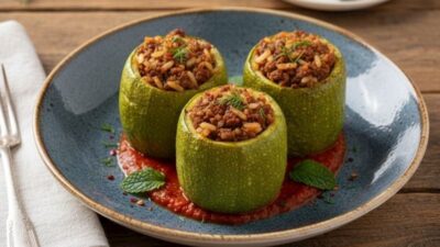 Fırında Ekşili Kabak Dolması Tarifi