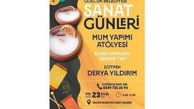 Gölcük Sanat Günleri Mum İmali Atölyesi ile Sürecek