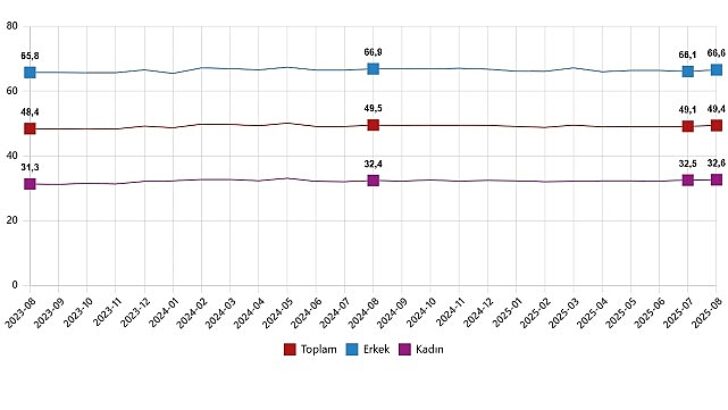 İşgücü İstatistikleri, Ağustos 2025