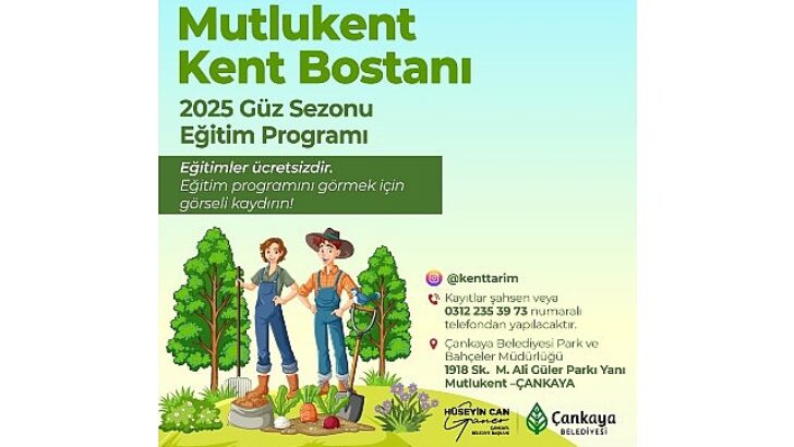 Kent Bostanları Güz Eğitimleri Başlıyor
