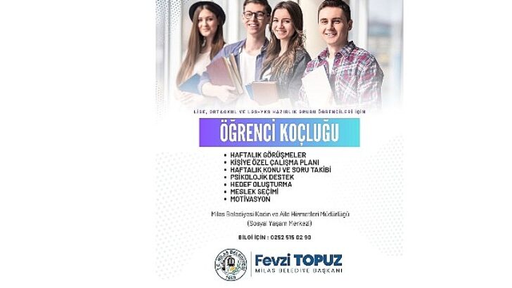 Milas Belediyesi ‘Öğrenci Koçluğu’ Hizmeti ile Öğrencilerin Yanında Oluyor