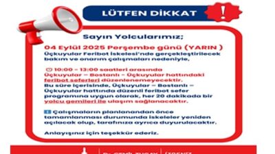 Perşembe günü feribot seferlerine üç saatlik orta