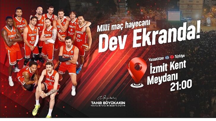Ulusal maç Kent Meydanı’nda dev ekranda