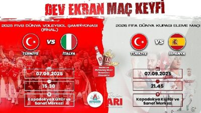 Voleybol ve Futbolda İkili Heyecan Dev Ekranda