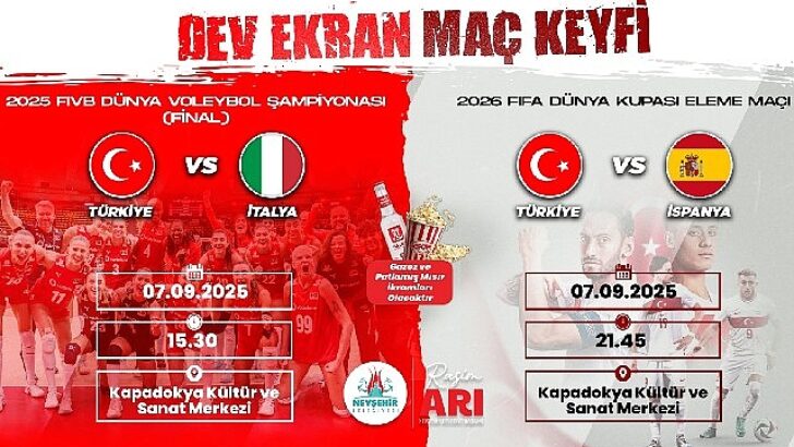 Voleybol ve Futbolda İkili Heyecan Dev Ekranda