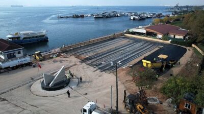 1 Mart Vapur İskelesi Otoparkı yüzde 85 tamam