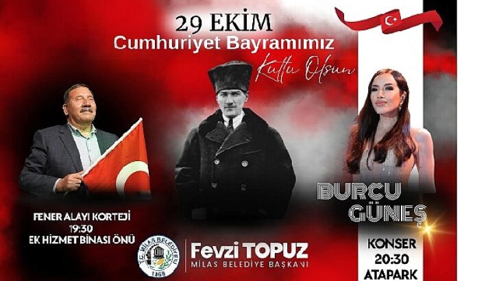 29 Ekim Cumhuriyet Bayramı Fener Alayı ve Burcu Güneş Konseriyle Kutlanacak