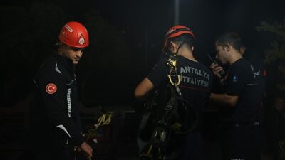 Antalya İtfaiyesi’nden nefes kesen kurtarma operasyonuna dayanak