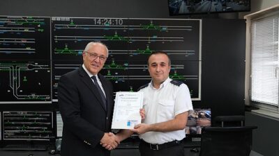 Antalya raylı sistem kontrolörleri milletlerarası sertifika aldı