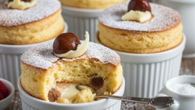 Beyaz Çikolatalı Kestaneli Sufle Tarifi