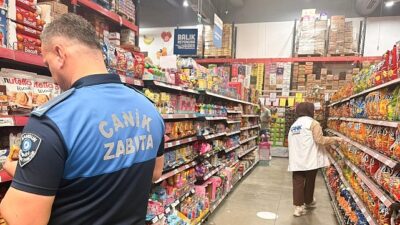 Canik Zabıtasından Grosmarket Kontrolü