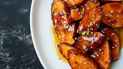 Fırında Ballı Tarçınlı Tatlı Patates Tarifi