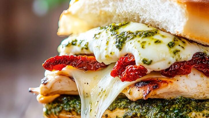 Izgara Tavuklu Ve Pesto Soslu Sandviç