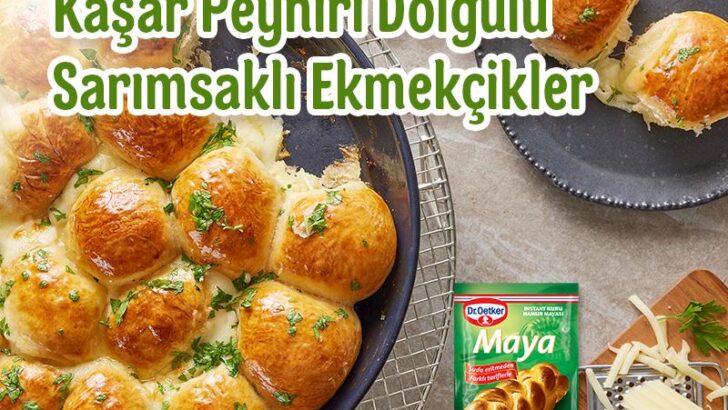 Kaşar Peyniri Dolgulu Sarımsaklı Ekmekçikler