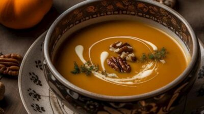 Kestaneli Balkabağı Çorbası Tarifi