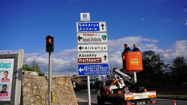 Kocaeli Stadı’nın yeni isim tabelaları monte edildi