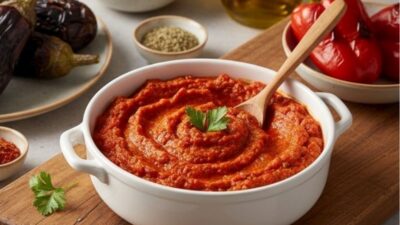 Közlenmiş Patlıcanlı Kahvaltılık Sos Tarifi