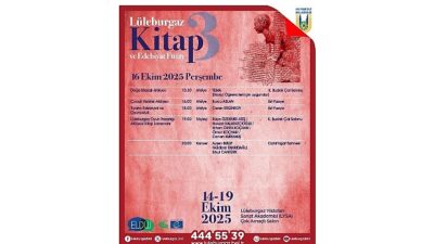 Lüleburgaz 3. Kitap ve Edebiyat Fuarı 14 Ekim’de başlıyor