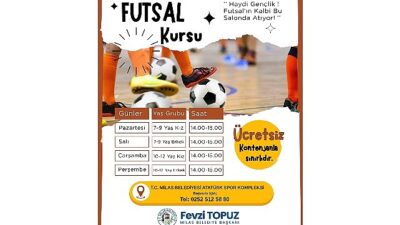 Milas Belediyesi Futsal Kursları İçin Kayıtlar Başladı
